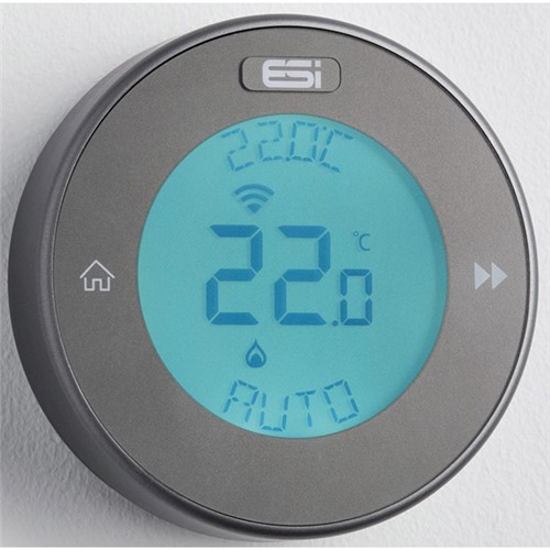 ESI Cirrus Hard Wired + OpenTherm Programmable Room Thermostat - Dark Grey - ESRTP8-G