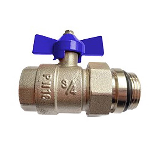 Frankische UFH 3/4" FxM Union Blue T-Handle Ball Valve - PPA0211