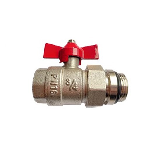 Frankische UFH 3/4" FxM Union Red T-Handle Ball Valve - PPA0212