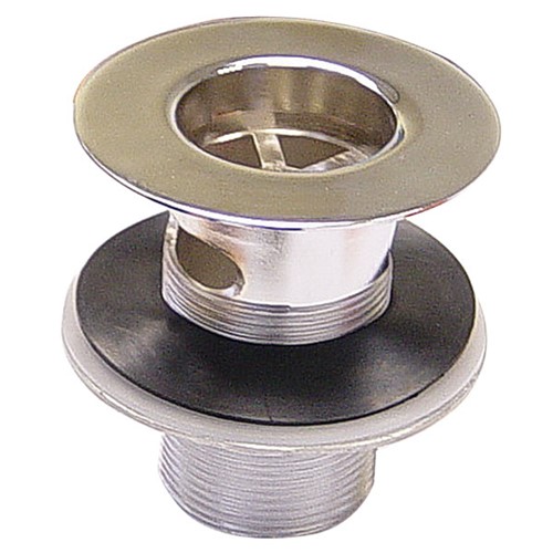 Express 1 1/2" Chrome Belfast Waste with Plug, Chain and Stay