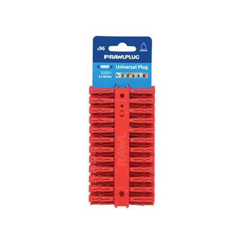 Uno Rawlplug 6 x 28mm Universal Plug - Pack 96 - RAW68520