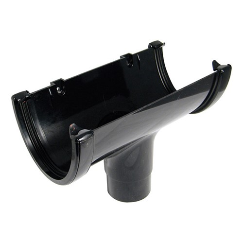Floplast Hi-Cap 115mm 68mm Running Outlet - Black - ROH1