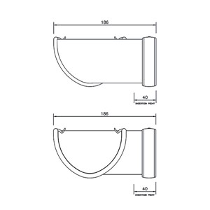 Floplast Hi-Cap 115mm 90 Degree Angle - White