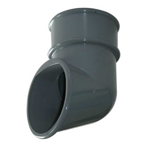Floplast 68mm Round Downpipe Shoe - Anthracite - RB3