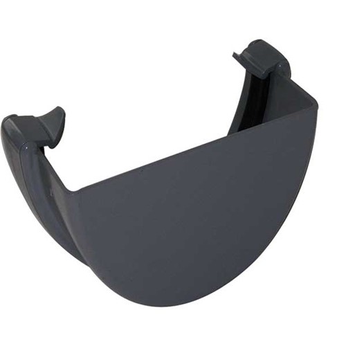 Floplast Hi-Cap 115mm Rainwater External Stopend - Anthracite