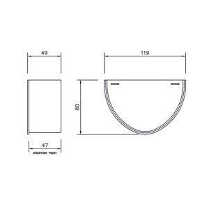 Floplast Hi-Cap 115mm Internal Stopend - Black - REH2