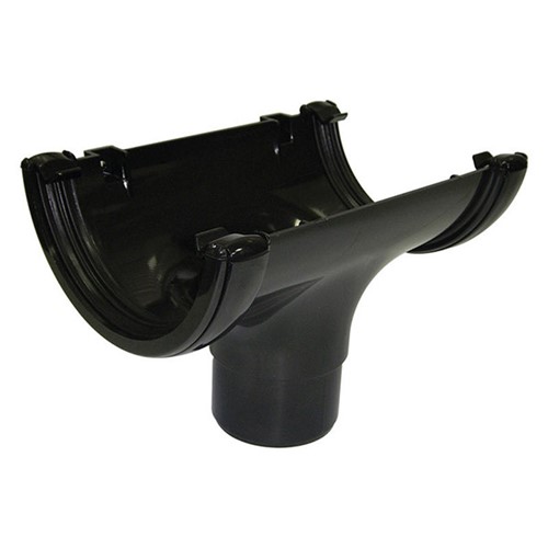 Floplast Half Round 112mm Running Outlet - Brown