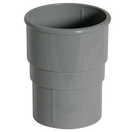 Floplast 68mm Round Downpipe Pipe Socket - Grey