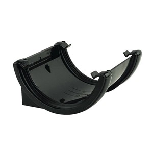 Floplast Half Round 112mm Union Bracket - Black - RU1