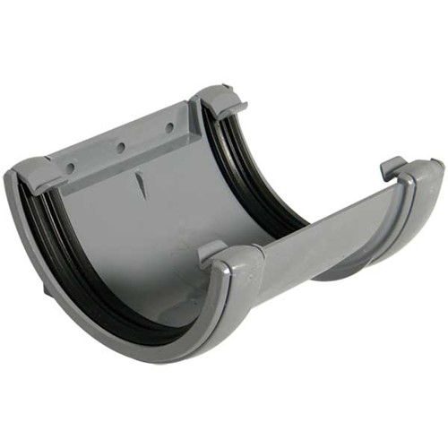 Floplast Half Round 112mm Rainwater Union Bracket - Grey