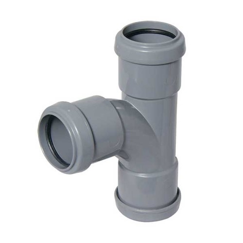 Floplast Push-Fit Waste 40mm Tee - White - WP23