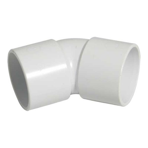 Floplast ABS Solvent Weld 50mm 45 degree Obtuse Bend - White