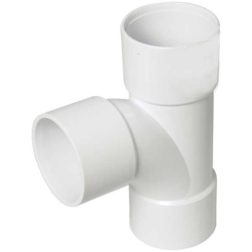 Floplast ABS Solvent Weld 50mm 90 degree Tee - White