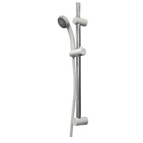 Croydex Amalfi 1 Function Shower Set with Riser Chrome / White - AM250922