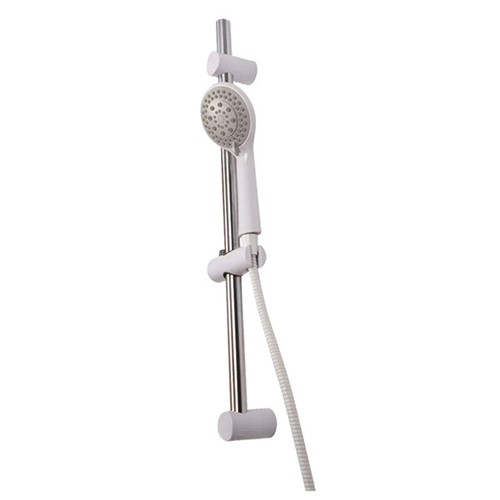 Croydex Amalfi 5 Function Shower Set with Riser Chrome / White - AM251022