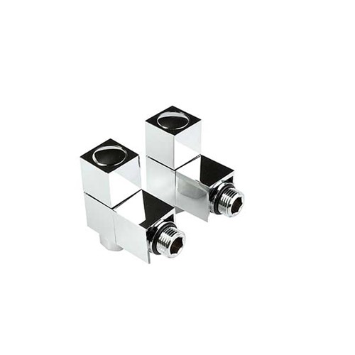 Inta Square Angled Radiator Valve Chrome