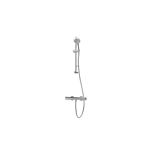 Express Enzo Deluxe Safe-Touch Thermostatic Shower with Round Riser Kit - Chrome