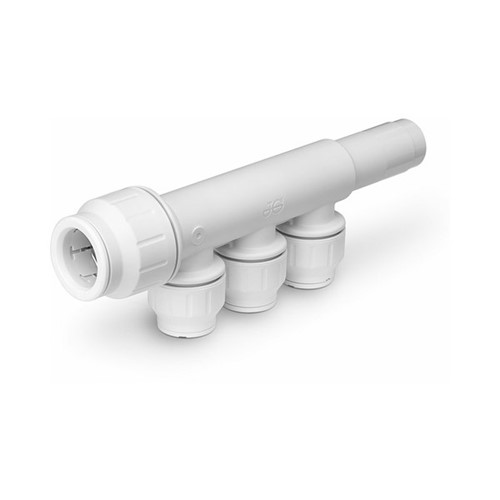 JG Speedfit 22 x 15mm 3 Port Manifold with Stem