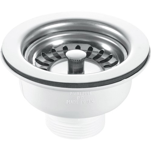 McAlpine Basket Strainer Waste Stainless Steel - BWSTSS