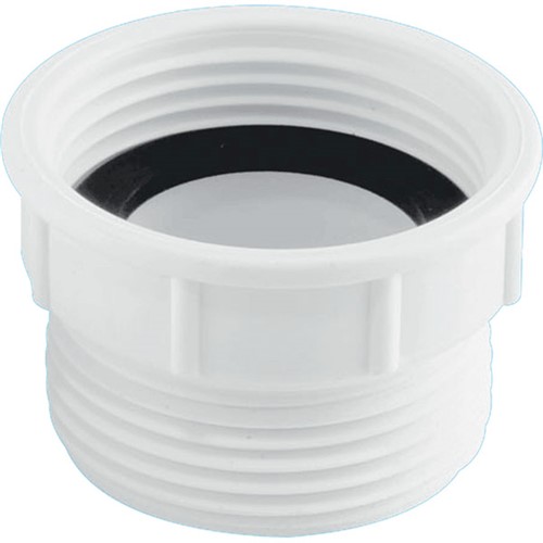 McAlpine 1 1/4" European to UK Waste Outlet Adaptor - White - S12A-F