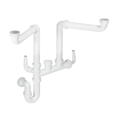 McAlpine 1 1/2" Two Bowl Space Saver Plumbing Kit
