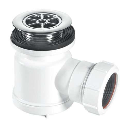McAlpine 1 1/2" Shower Trap - 70mm CP Plastic Flange - 19mm Seal
