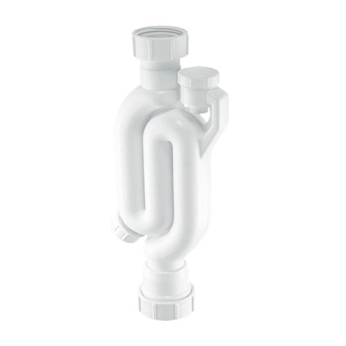 McAlpine 1 1/4" Anti Syphon Straight Through Trap - 75mm Water Seal