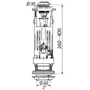Wirquin One Mechanical Dual Flush Valve - 10120440
