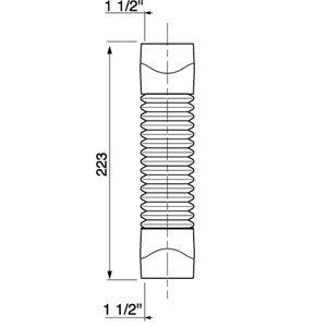 Wirquin Magicflex 1 1/2" Flexible Connector - White - 79008006