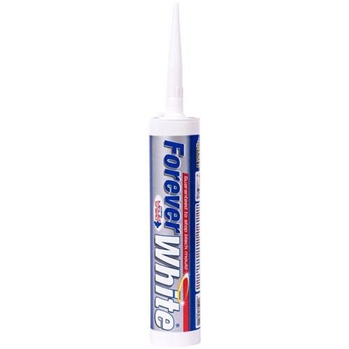Everbuild Forever White Silicone Sealant 295ml White