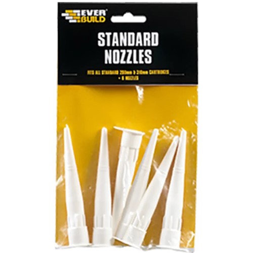 Everbuild Standard White Cartridge Nozzles - 6 Pack