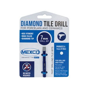 Mexco Wax Filled 8mm Hex Fit Tile Drill Bit - A10VBDB8
