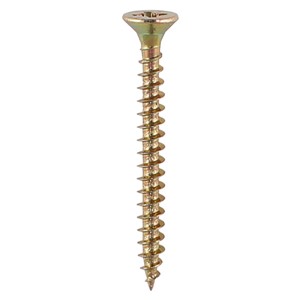 Timco 4.0 x 30mm Double Countersunk PZ Solo Woodscrew Yellow - Bag 430