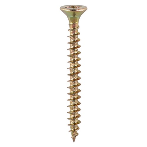 Timco 4.0 x 60mm Double Countersunk PZ Solo Woodscrew Yellow - Bag 230