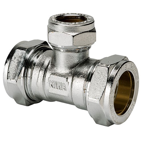 Express Compression Chrome Equal Tee 15mm