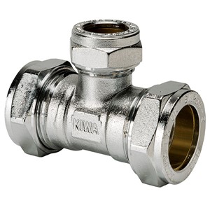 Express Compression Chrome Equal Tee 15mm
