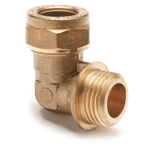Express Compression Brass 90 Degree Male Iron Elbow - Parallel 15mm x 1/2"