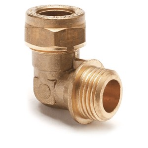 Express Compression Brass 90 Degree Male Iron Elbow - Parallel 15mm x 1/2"