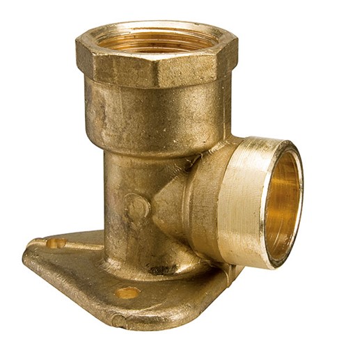Express Solder Ring Copper Wallplate Elbow 15mm x 1/2"