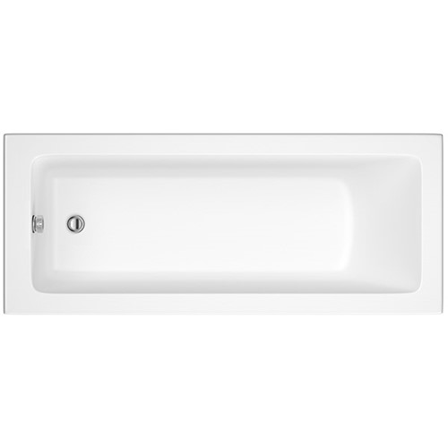 Pi 1700mm x 750mm Single Ended Bath - White