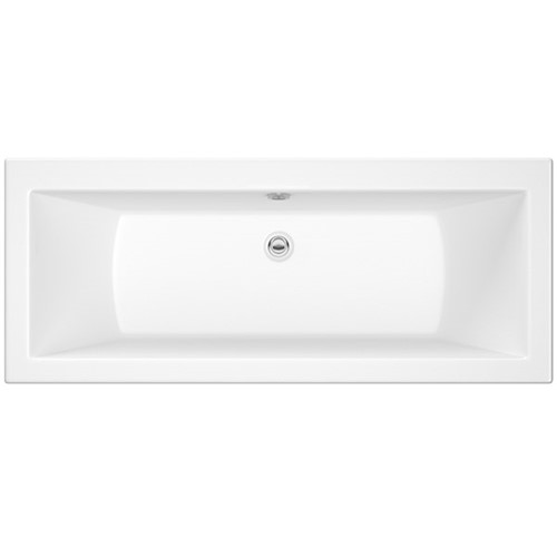 Rho 1700mm x 750mm Double Ended Bath - White
