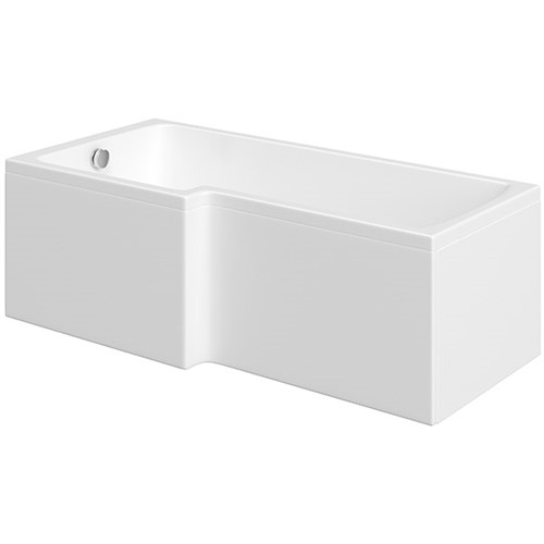 Tau 1500mm x 850mm Right Hand L Shaped Bath - White