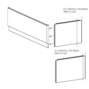 700mm End Bath Panel - White