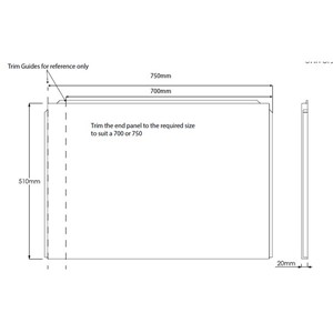 750mm End Bath Panel - White