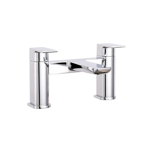 Chi 2 Tap Hole Bath Filler with One Spout - Chorme