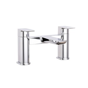Chi 2 Tap Hole Bath Filler with One Spout - Chorme