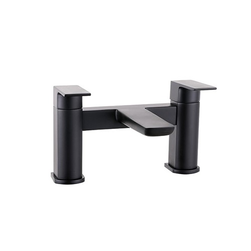 Chi 2 Tap Hole Bath Filler with One Spout - Electroplated Black