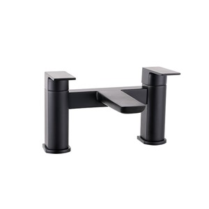 Chi 2 Tap Hole Bath Filler with One Spout - Electroplated Black