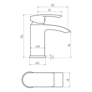 Psi Mono Basin Mixer with Pop Up Waste - Chrome