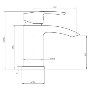 Psi Mono Basin Mixer with Pop Up Waste - Electroplated Black